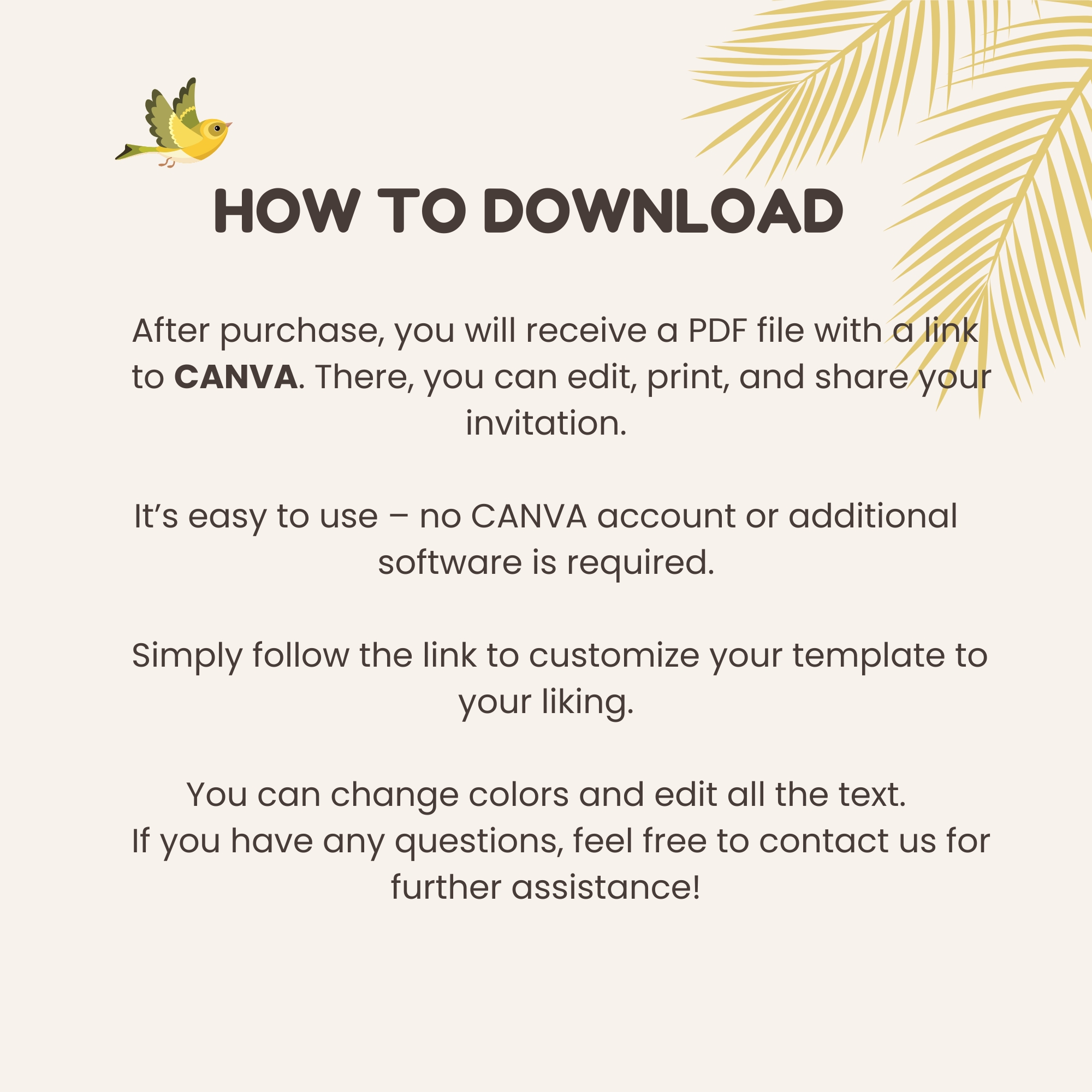 Birthday Invitation Safari digital template canva instant download