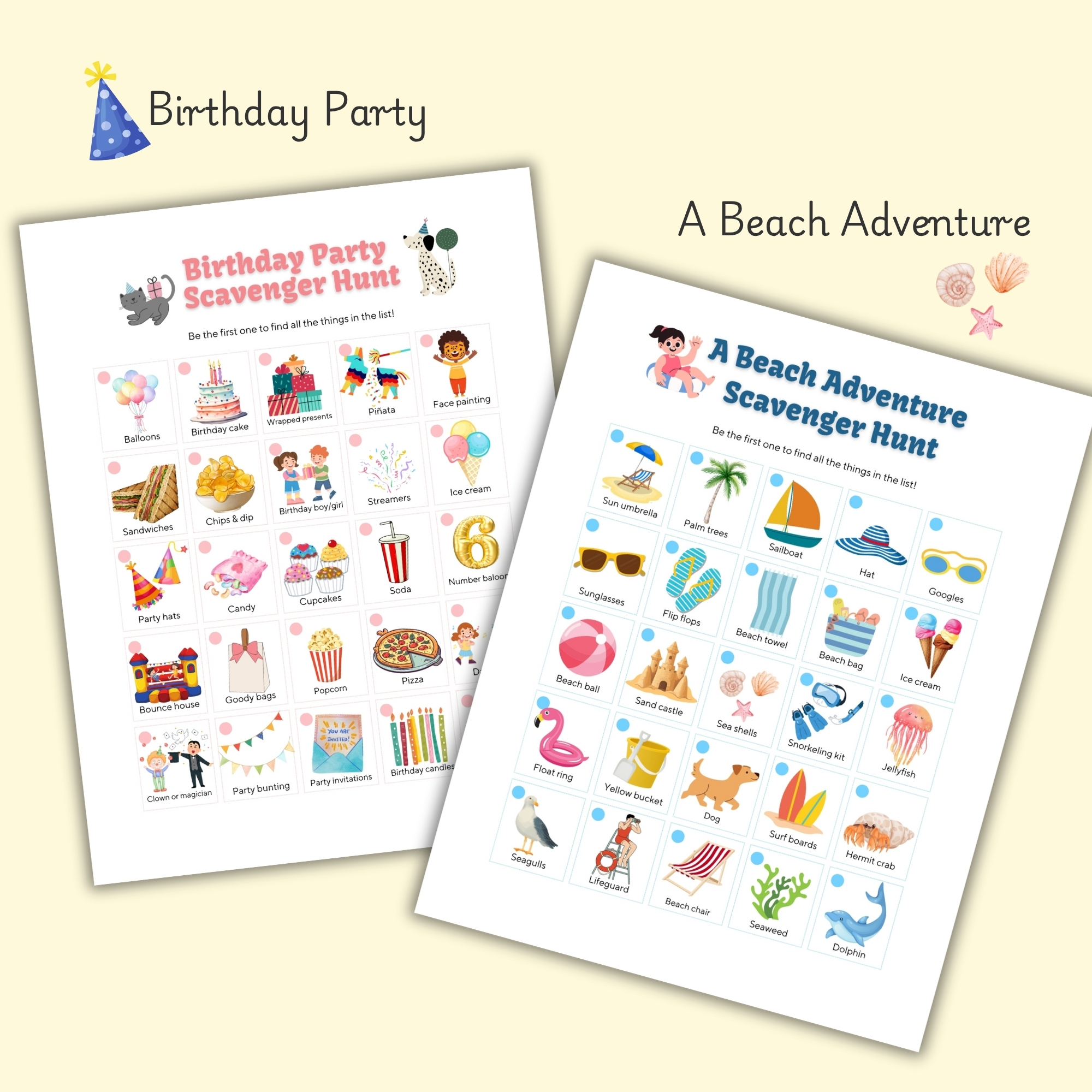 summer scavenger hunt bundle