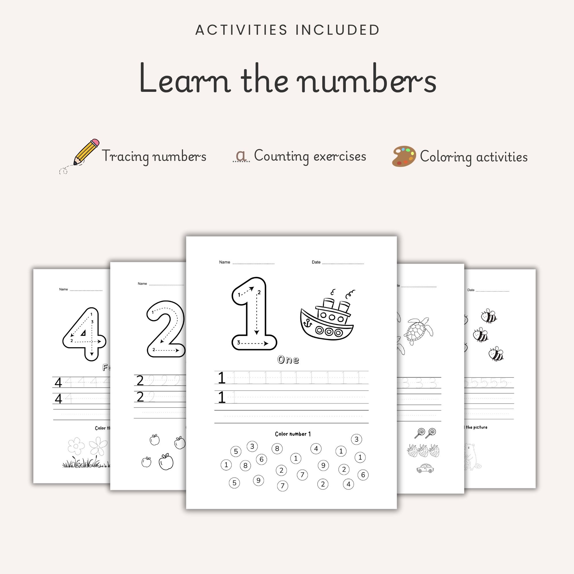 PreK Math Workbook